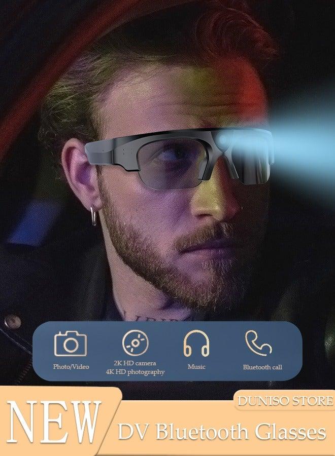 DUNISO Smart Glasses, DV Bluetooth Glasses with 32G card Wireless Bluetooth Headset Waterproof Compatible with Smart Phones Easy to Make Phone Calls and Videos,Listen to Music Polarized Lenses - Image 1