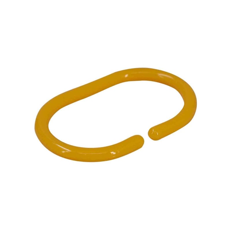 SASASA SaSaSa Shower Curtain Rings, Plastic Rust-Proof, Unbreakable, Slides Easily on Bath Drape Rod, Curtain Liner, 36 C Shape Hooks - (JS160913) Yellow  - Image 5