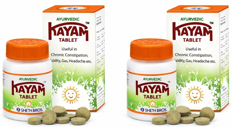 Kayam Tablet Pack of 2 (30 Tablets Each) Ayurvedic Herbal Laxative for Constipation, Acidity & Gas Relief | Digestive Support - Image 1