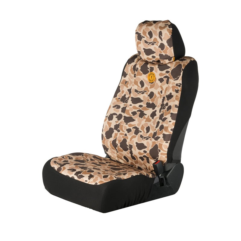 Browning Universal Low Back and Bench Seat Covers, Water and Dirt Resistant Car, Truck, and SUV Seat Covers, Arms Co. (Tan Duck Camo), Low Back (Single) - Image 1