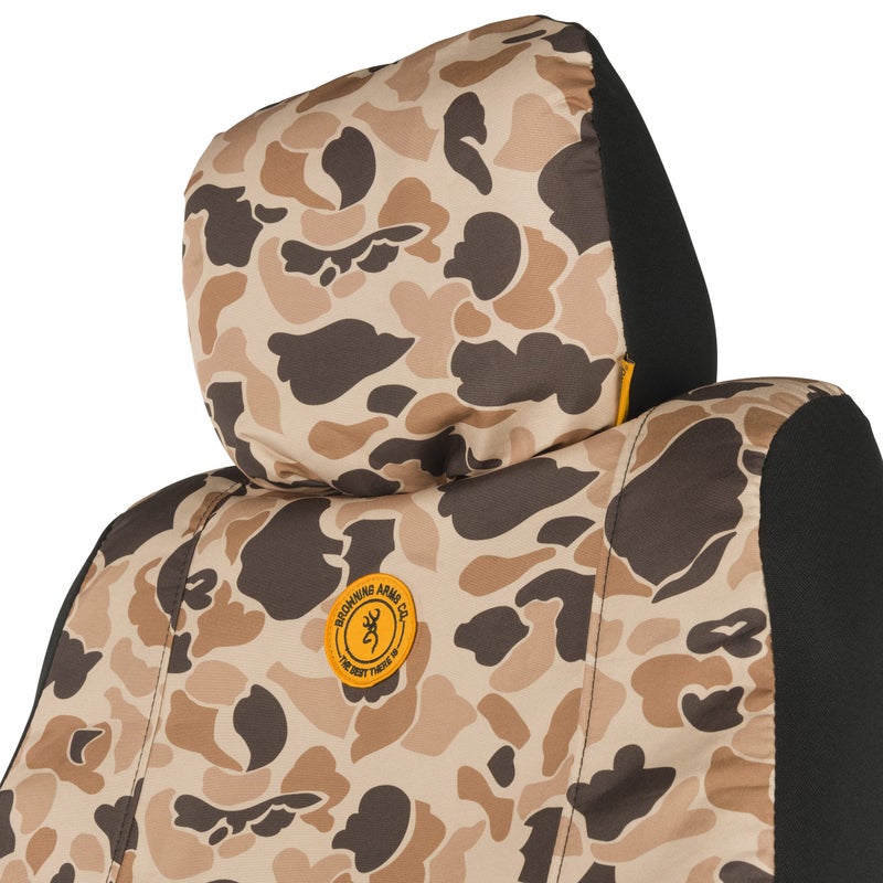 Browning Universal Low Back and Bench Seat Covers, Water and Dirt Resistant Car, Truck, and SUV Seat Covers, Arms Co. (Tan Duck Camo), Low Back (Single) - Image 3