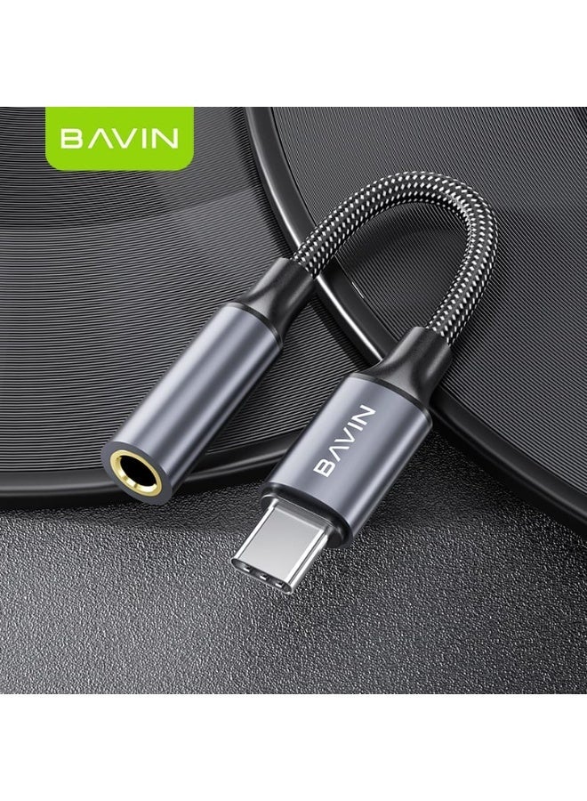 Bavin Type-C to 3.5mm Earphone Adapter for Fast Audio, Music and Calls (Bluetooth Required) - Image 2
