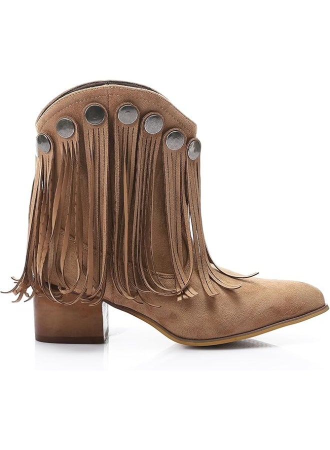 Mr.joe Fringe Western Boot - Beige - Image 4
