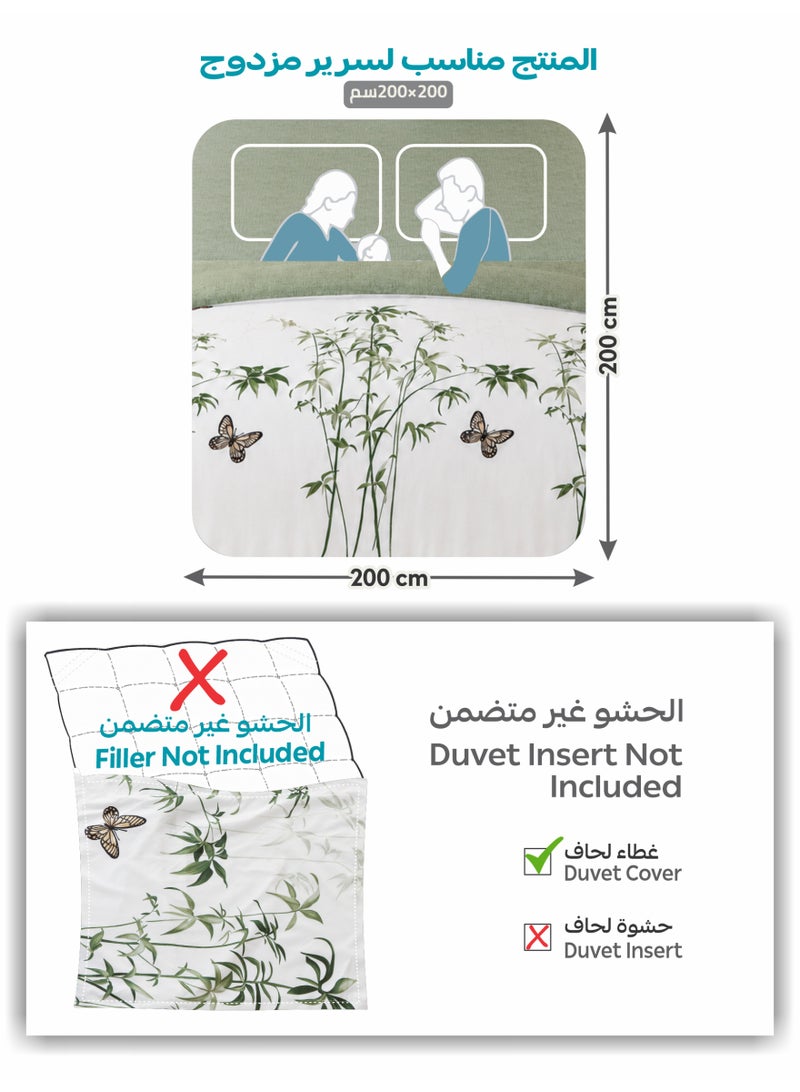 Donetella Printed Duvet Set, King Size Fits 200x200 cm - 6-Pcs Bed Set, Brushed Microfiber Fabric - 1 Duvet Cover, 1 Fitted Sheet, 2 Pillow Shams, 2 Pillowcases (Filler Not Included) - Image 3