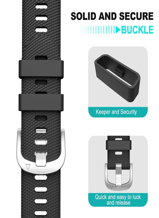 OVERSTEP Compatible with Garmin Venu 2 Plus, Venu SQ Band, 20mm Wrist Strap Quick Release Waterproof Soft Silicone Bands for Vivoactive 3 Music, Vivomove Hr, Forerunner 645/245 Music Smartwatch, Black - Image 4