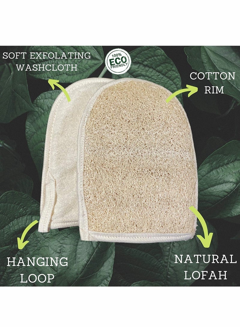 Zikra Bath Sponge, Exfoliating Loofah Pads body Scrubber, All Natural Bath and Shower Exfoliating Washcloth and Loofa Natural Sponge for Face, Back, Body, Eco Friendly, and Biodegradable - Image 3