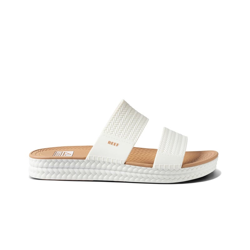 Reef Water Vista Slide Sandals - Women's, White/Tan 8 M - Image 3