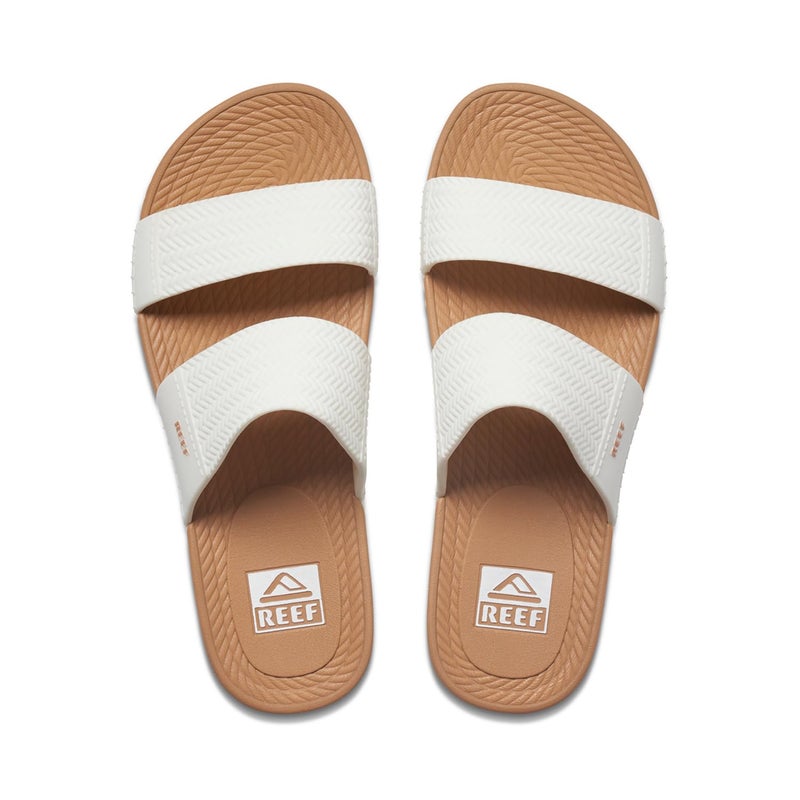 Reef Water Vista Slide Sandals - Women's, White/Tan 8 M - Image 2