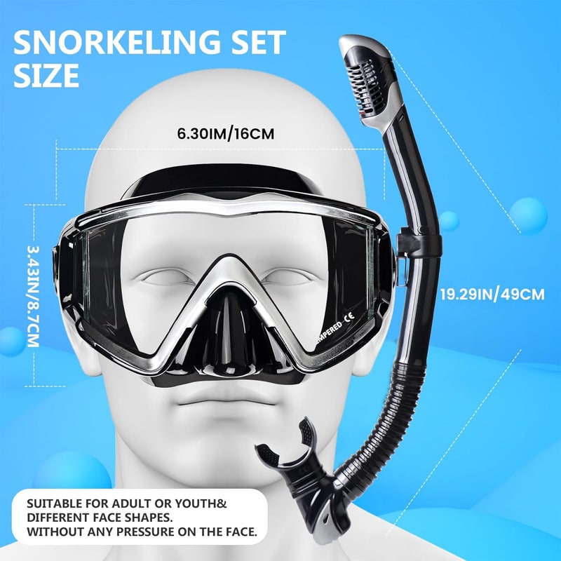 EXP VISION Schnorchelset Schnorchelausrstung fr Erwachsene, Professionelle Anti-Beschlag-Schnorchelmaske, Trockenschnorchel Tauchmaske fr Freitauchen,Schnorcheln,Schwimmen - Image 5