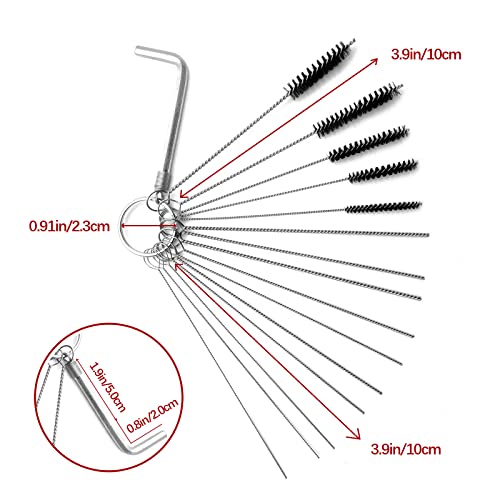 TEMI Set of 2 Carburetor cleaner tools kit Jet Cleaning Brushes Jet Pipe Cleaning Needles Carb Jet Dirt Cleaner kit 10 Brushes 20 Needles and 2 Throttle Wrench - Image 2