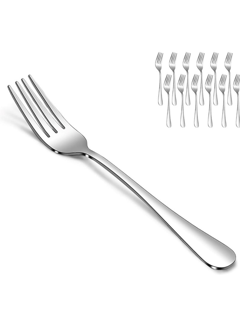 هويتك شوكة طاولة ستانلس ستيل فضي 20 × 2.5 × 2 سم 12 قطعة - Image 1