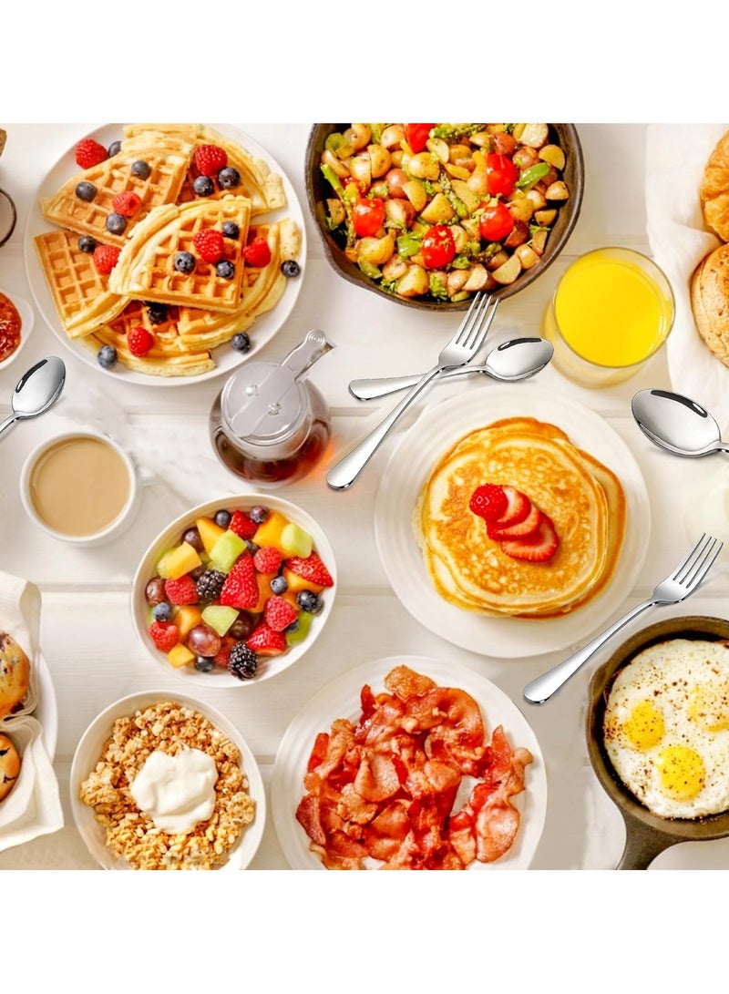 هويتك شوكة طاولة ستانلس ستيل فضي 20 × 2.5 × 2 سم 12 قطعة - Image 2