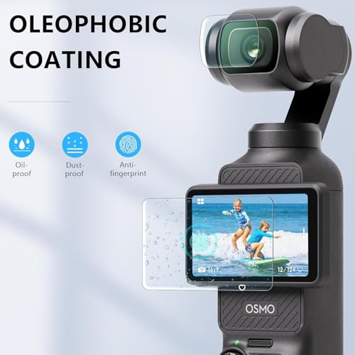 VERTUS® Premium Tempered Glass Screen Protector for DJI Osmo Pocket 3 Vlogging Camera || Anti Scratch || Edge to Edge Protection || 9H Hardness Ultra HD (2 Lens Protector + 2 LED Screen Protector Set) - Image 4
