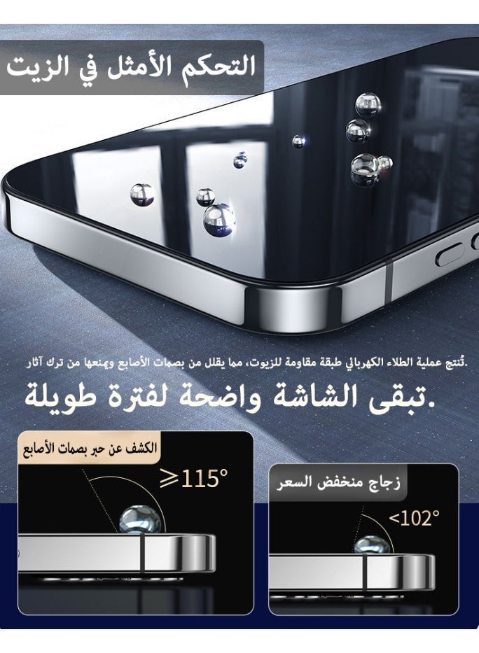 واقي شاشة زجاجي مقوى مناسب لغرف التنظيف لهواتف آيفون - Image 3