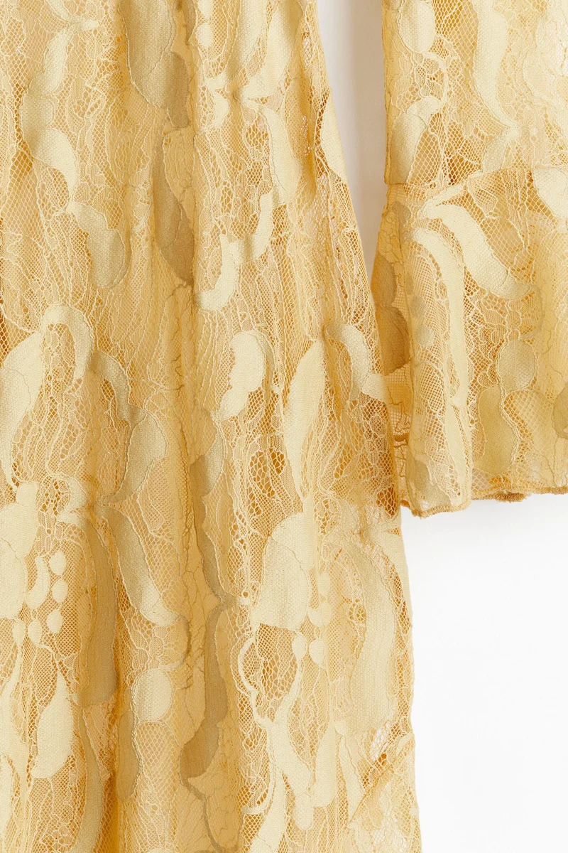 اتش اند ام فستان ماكسي بقبة مرتفعة من الدانتيل