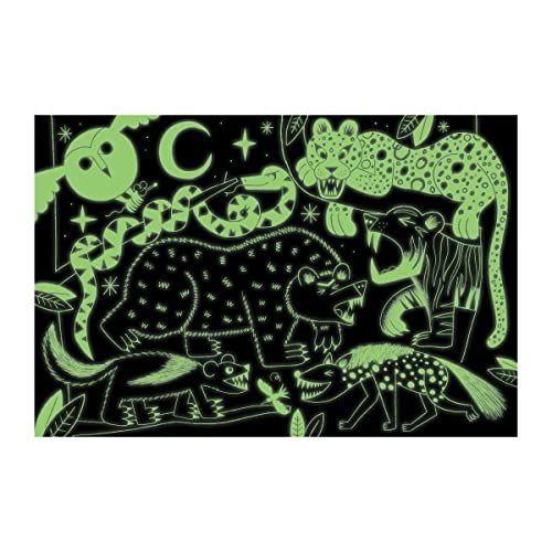 Mudpuppy’s Land Predators 100 Piece Glow in The Dark Puzzle, Includes 100 Glow in The Dark Pieces, Perfect for Ages 5+, Turn Out The Lights and Let The Completed Puzzle Glow! - Image 3