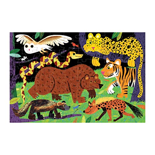Mudpuppy’s Land Predators 100 Piece Glow in The Dark Puzzle, Includes 100 Glow in The Dark Pieces, Perfect for Ages 5+, Turn Out The Lights and Let The Completed Puzzle Glow! - Image 2