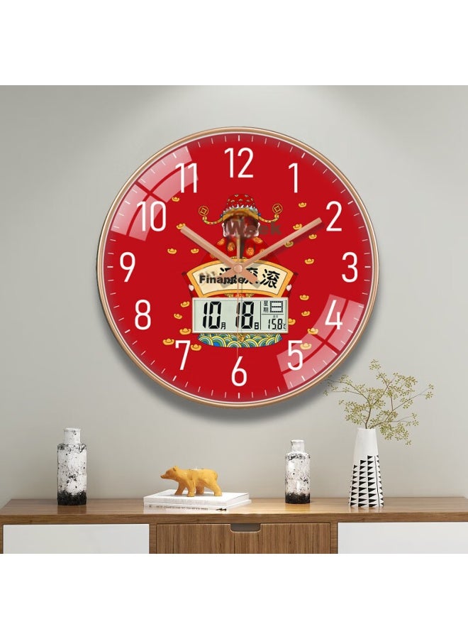 Peng Chuang Pengchuang Swiss Movement New Chinese Style Clock Living Room Home Chinese Wind Creative Bedroom Clock Wall Clock Quartz Clock - Image 3