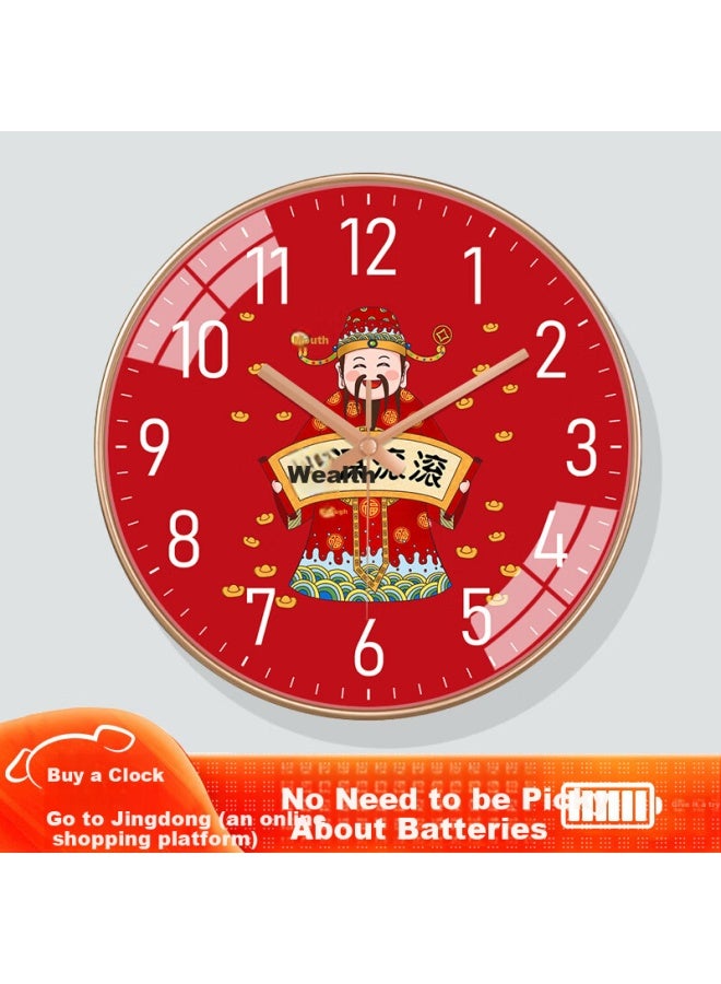 Peng Chuang Pengchuang Swiss Movement New Chinese Style Clock Living Room Home Chinese Wind Creative Bedroom Clock Wall Clock Quartz Clock - Image 1