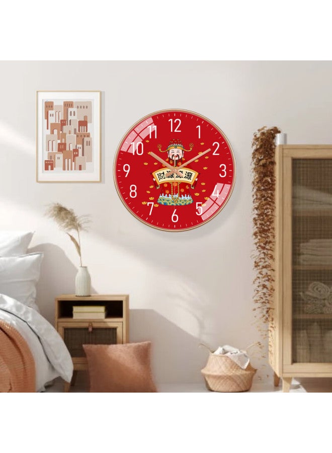 Peng Chuang Pengchuang Swiss Movement New Chinese Style Clock Living Room Home Chinese Wind Creative Bedroom Clock Wall Clock Quartz Clock - Image 2