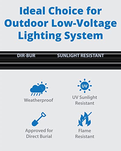 Lightkiwi 14/2 Low Voltage Landscape Lighting Wire - 100 Feet - Copper, Outdoor Direct Burial Wire - Under Ground Stranded Electric Wire for Spotlight, Pathway Light and LED Lights - ETL Listed - Image 2