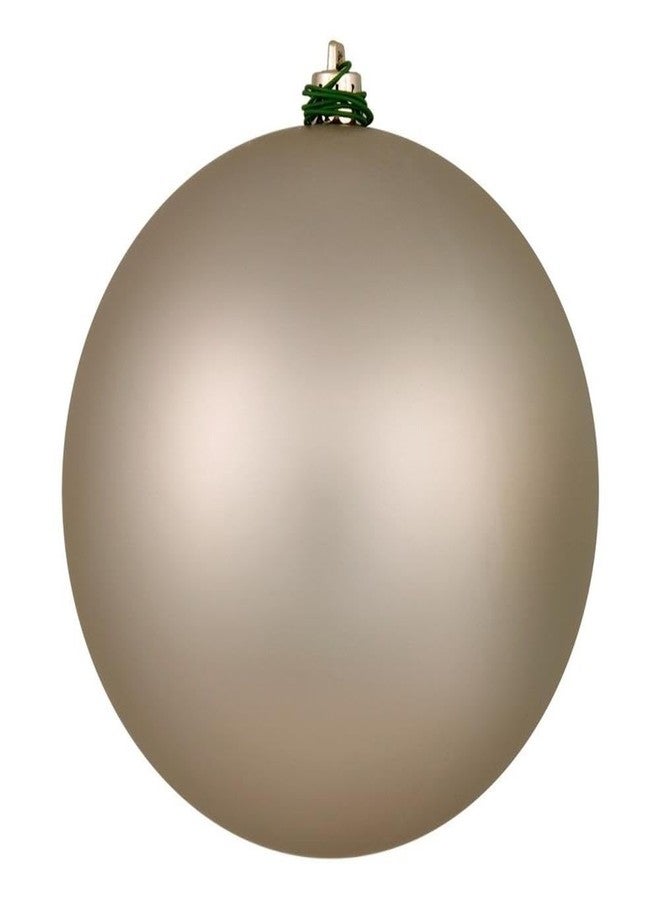 Vickerman 6" Plastic Ball Ornaments in Matte Oat Beige (Set of 4)