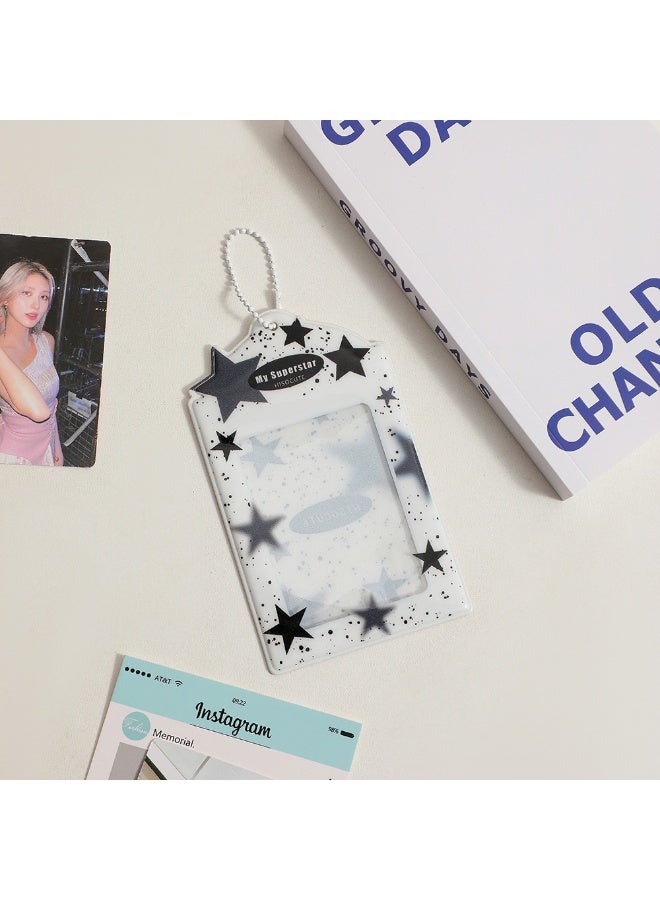 NIBEMINENT حامل بطاقة صور كورية للبنات - 1 قطعة - سلسلة مفاتيح مع قلادة لحماية بطاقة الهوية وبطاقة الصور لبطاقة الهوية المدرسية وبطاقة الوصول للمكتب للنساء والفتيات - Image 1