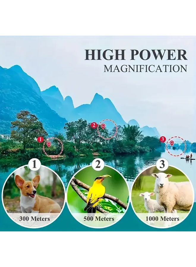 Black 10x40 Monocular with Phone Clip Tripod HD Compact for Bird Watching Travel - Image 5