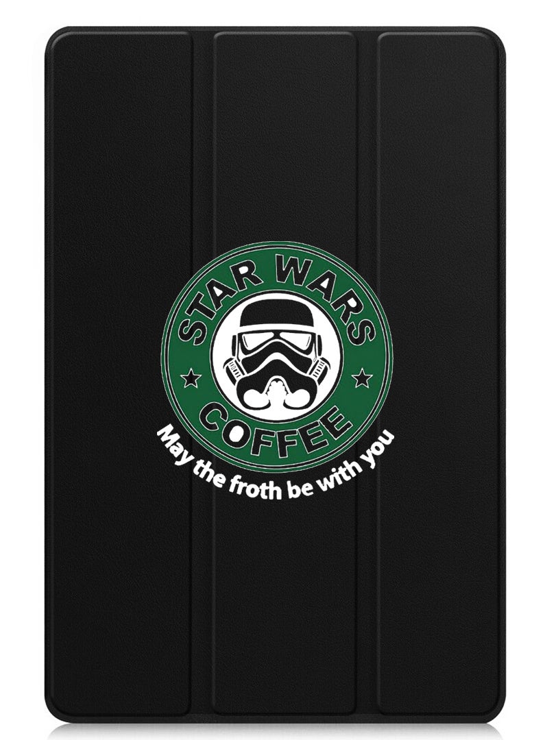 Theodor Protective Flip Case For Xiaomi Pad 7 & Xiaomi Pad 7 Pro With Trifold Stand Auto Wake Sleep Shockproof Cover - StarWars Coffee - White - Image 1