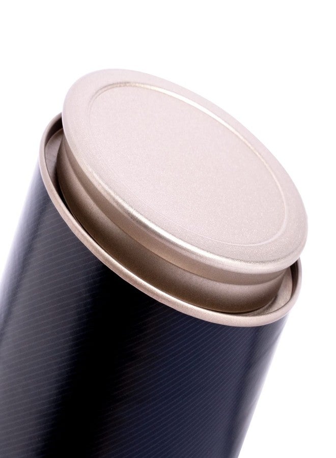 Tianhui Airtight Round Tins for Matcha Powder Tea Coffee Beans Modern Style Portable Small Storage jar (black, 2*Large (91x150mm)) - Image 2