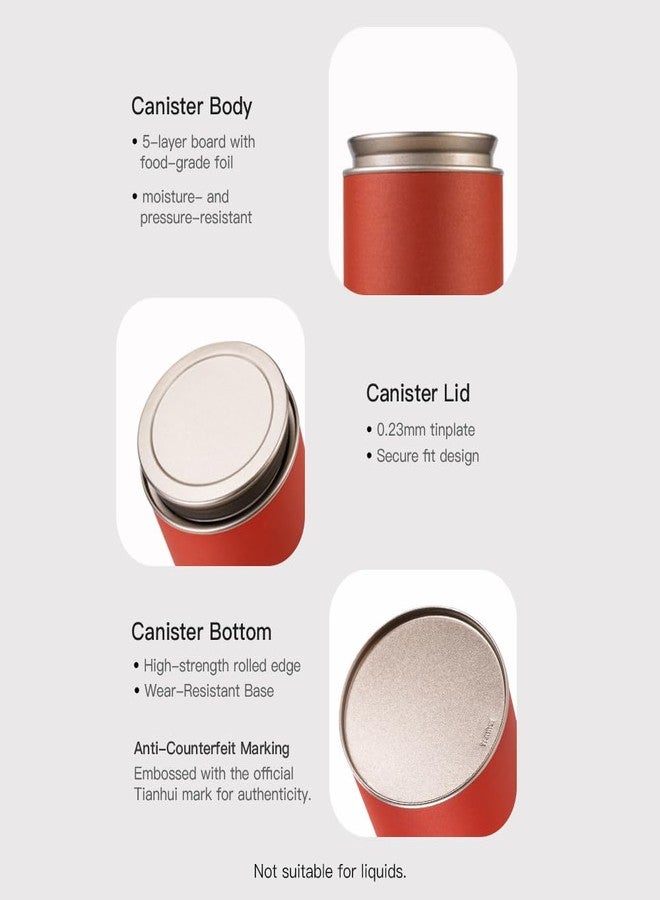 Tianhui Airtight Round Tins for Matcha Powder Tea Coffee Beans Modern Style Portable Small Storage jar (black, 2*Large (91x150mm)) - Image 5