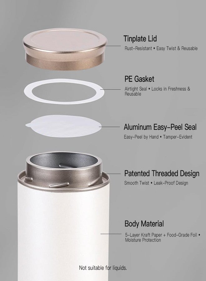 Tianhui Airtight Round Tins for Matcha Powder Tea Coffee Beans Modern Style Portable Small Storage jar (black, 2*Large (91x150mm)) - Image 4