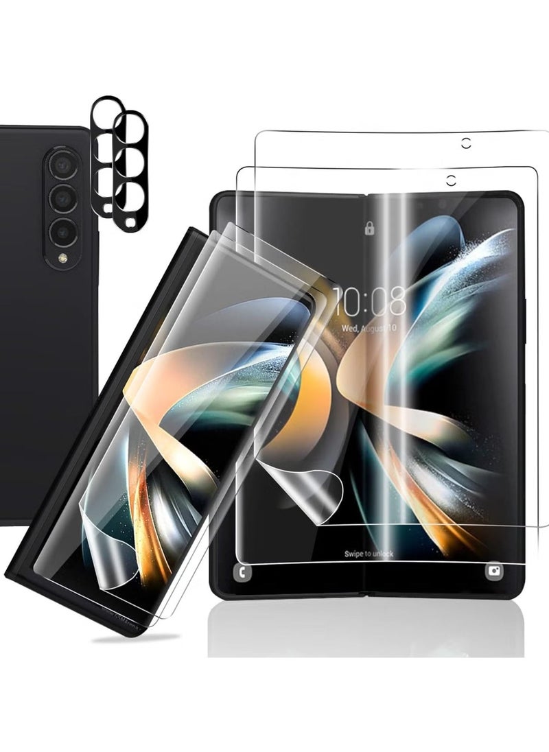 Raxoom [2+2+2 Pack] Soft TPU Film Screen Protector Compatible for Samsung Galaxy Z Fold 4 5G | 7.6 inch + Camera Lens Protector | Bubble-Free, Anti-Scratch, Full Coverage for Samsung Galaxy Z Fold 3 5G | Easy Installation & High Clarity - Image 1