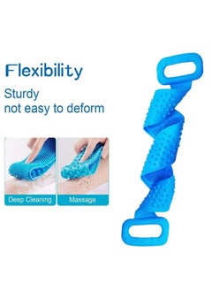 Prime by javaudan Back Scrubber for Shower Bath Scrub Body Brush Silicone Back Brush Extra Long Exfoliating Body Scrubber With Handle, Deep Clean and Invigorate Skin, for Men and Women  - Image 2