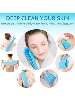 Prime by javaudan Back Scrubber for Shower Bath Scrub Body Brush Silicone Back Brush Extra Long Exfoliating Body Scrubber With Handle, Deep Clean and Invigorate Skin, for Men and Women  - Image 3
