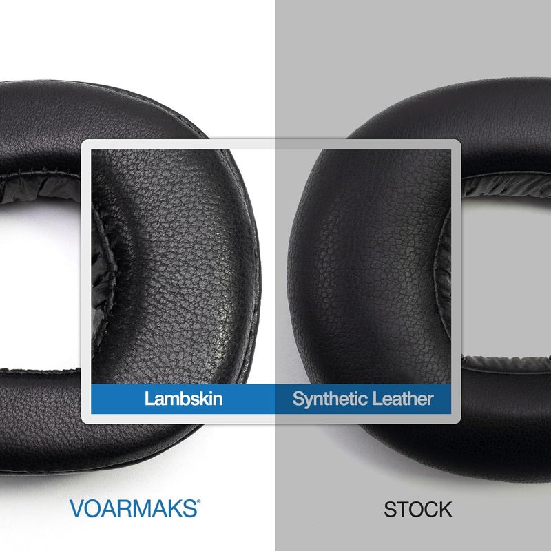 Voarmaks مجموعة تجديد وسادات الأذن من جلد الحمل وغطاء واقي لعصابة الرأس متوافقة مع سماعات Sennheiser PXC480 وPXC550 وPXC 550-II وMB660 UC وMB 660 MC لاستبدال وسادات الأذن - Image 3
