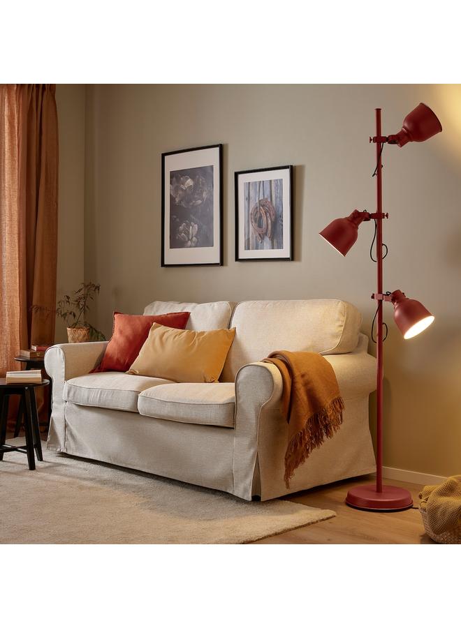 Zaboon Floor Lamp With 3-Spot, Brown-Red - Image 3