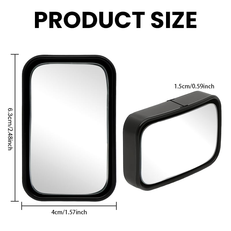 STHIRA® Car Rearview Mirror rain Eyebrow Car Rearview Mirror Auxiliary Blind Spot Wide-Angle - Image 2