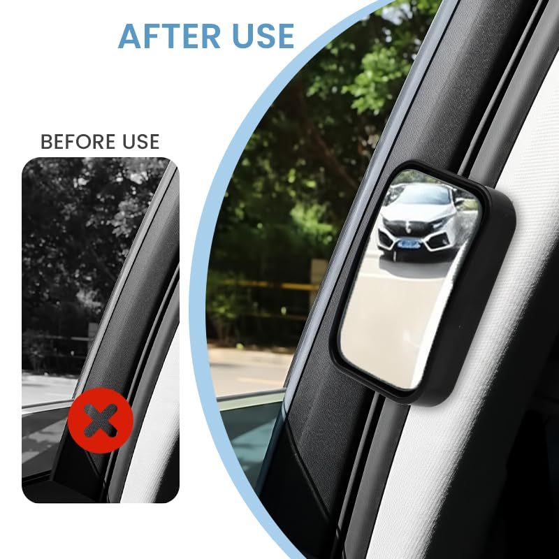 STHIRA® Car Rearview Mirror rain Eyebrow Car Rearview Mirror Auxiliary Blind Spot Wide-Angle - Image 5