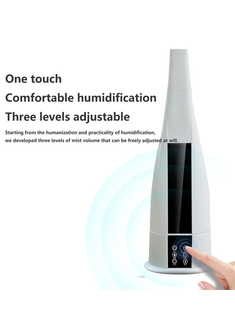 BlueFire 6L Large Capacity Floor-Standing Humidifier – Ultrasonic Air Humidifier with 3 Mist Levels, Silent Operation, Aromatherapy Function – Ideal for Home, Bedroom, Office (31-40㎡) – 25W, 220V, White  - Image 4