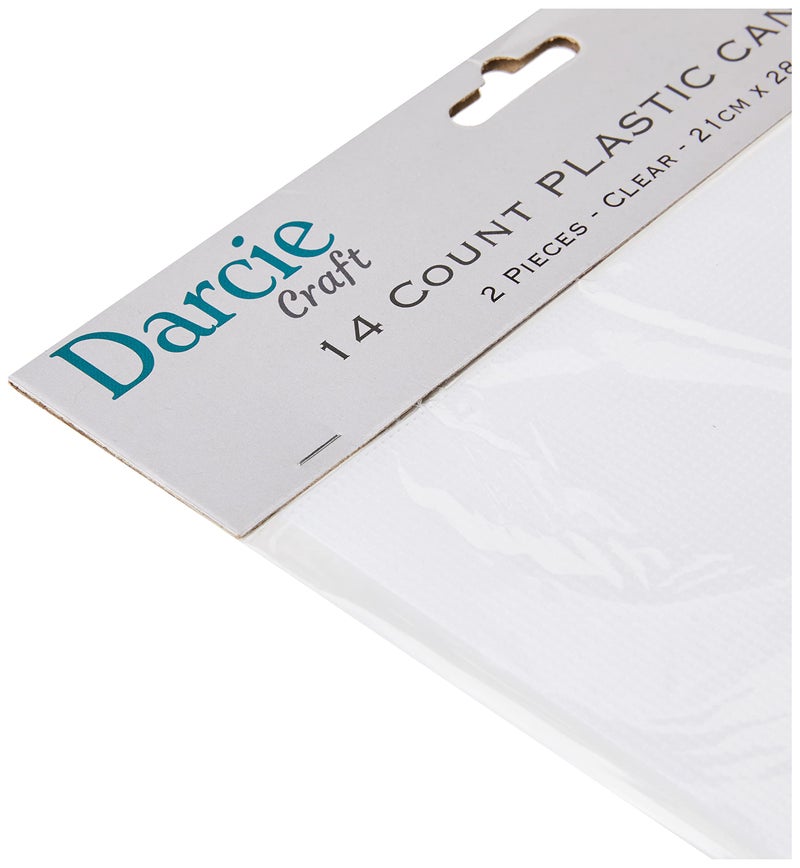 Darice 14 Mesh Clear Plastic Canvas â€“ Create a Variety of Fun Plastic Canvas Crafts Including Bookmarks, Picture Frames, Pins and More â€“ 2 Sheets, 14 Holes Per Inch, 8.25â€x11â€ Per Sheet - Image 3