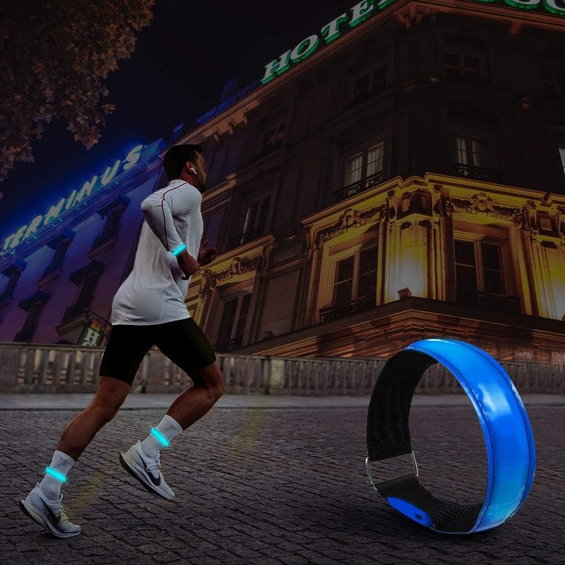 OMKHE Rechargeable LED Armband for Running(2 Pack), Light Up LED Armband, High Visibility Reflective Running Gear for Night Safety, Running Lights for Running Walking Cycling - Image 5