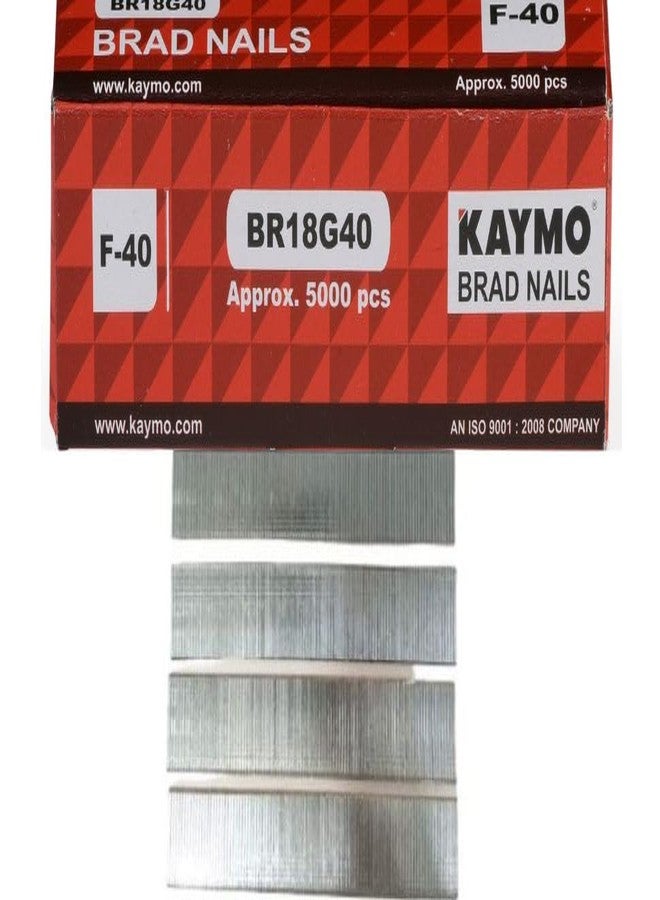 Kaymo F-Series 18G Brad Nails 40 mm - 5000 Nails | Heavy-Duty Steel Fasteners for Woodwork, Modular Kitchens, MDF, Canvas Art, Construction | High Precision | Compatible with Kaymo Brad Nailers - Image 5