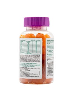 CHEWY VITES Kids Brain Support 60 Gummy Vitamins Omega 3 Dha 2 Months Supply Real Fruit Juice Orange Flavour 1-A-Day Vegan 3 Years +  - Image 2