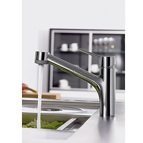hansgrohe Talis S Chrome Single-Handle Kitchen Faucet, Kitchen Faucets with Pull Out Sprayer, Faucet for Kitchen Sink, Chrome 06462000 - Image 2