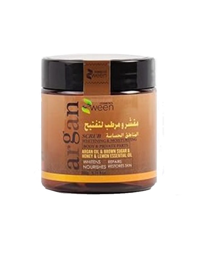 Argan Scrub And Moisturizer For Body And Private Areas 