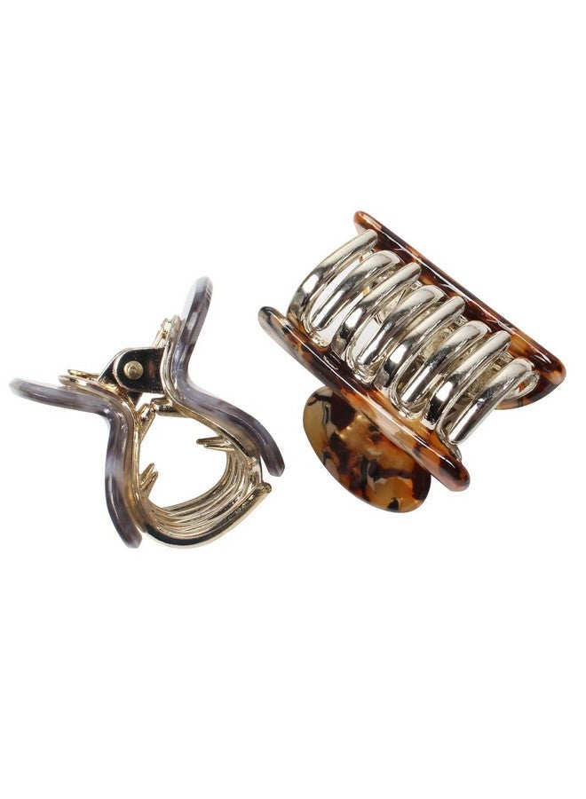 Cuizhiyu 1.57 Inch Small Acrylic Hair Claw Clips For Girls And Women Marbling Hair Clips,Plastic No-Slip Grip Jaw Hair Clip Hair Jaw Clamp,Pack Of 12 - Image 2
