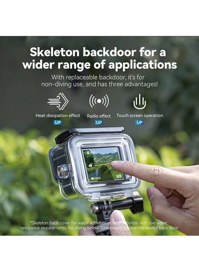 GoPro Hero 12/11/10/9 Black Waterproof Housing Case with 60M/196FT Dive Capability, Waterproof Lens Coating, 6 Anti-Fog Sheets Included. Ideal for All Types of Underwater Adventures. - Image 3