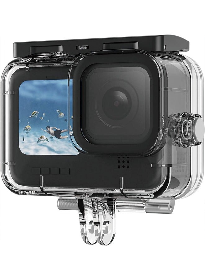 GoPro Hero 12/11/10/9 Black Waterproof Housing Case with 60M/196FT Dive Capability, Waterproof Lens Coating, 6 Anti-Fog Sheets Included. Ideal for All Types of Underwater Adventures. - Image 1