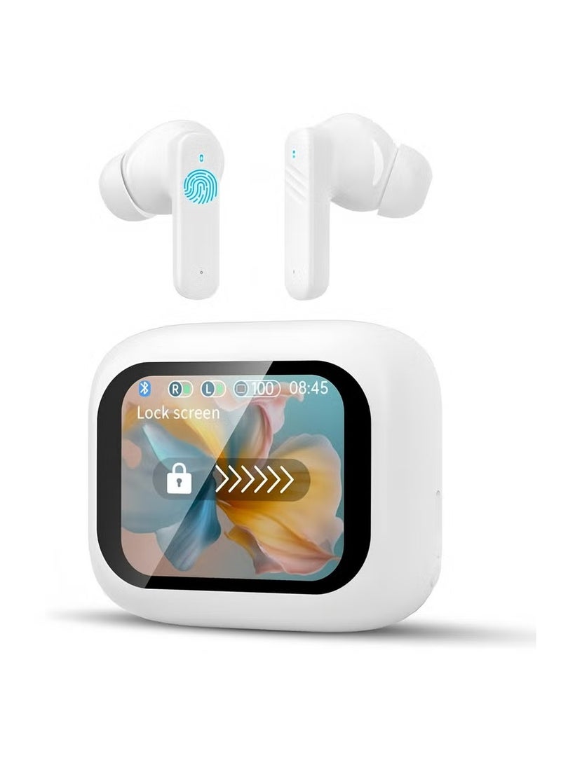 Wireless Earbuds Bluetooth 5.4 Touch Screen Earbuds, Call ENC Noise Active Noise Cancellation, In-Ear Headphones USB Charging Case Earbuds for iOS/Android, Waterproof IPX5 - Image 1